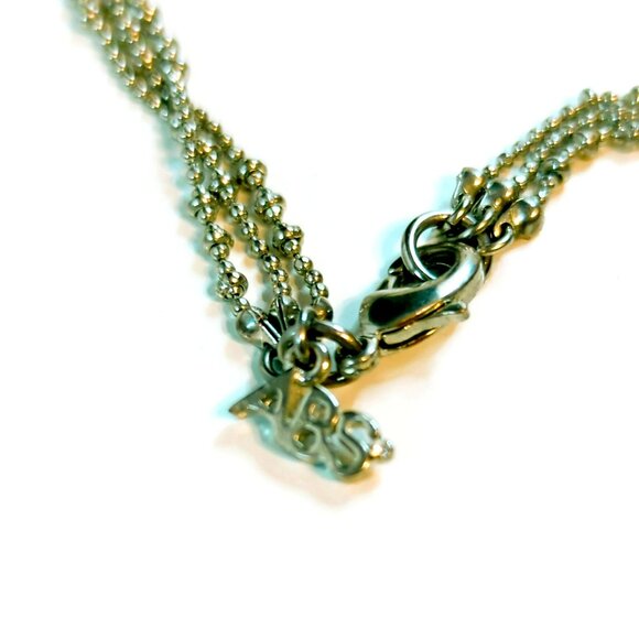 ABS by Allen Schwartz Silver Tone Rhinestone Chandelier Long Necklace 28" - Picture 5 of 6